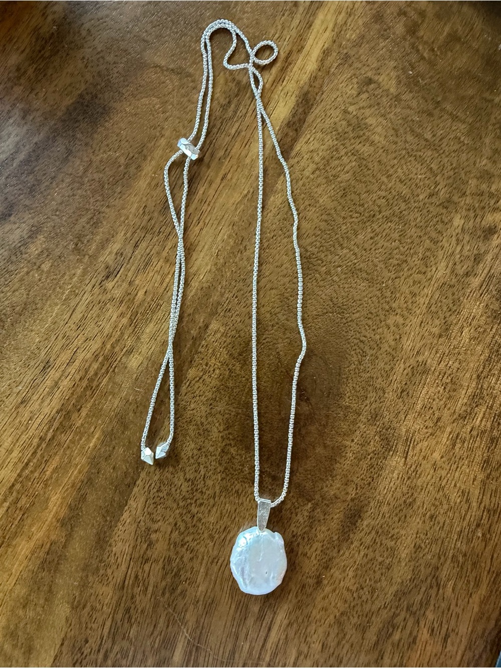 Kendra Scott Silver Necklace with Baroque Pearl